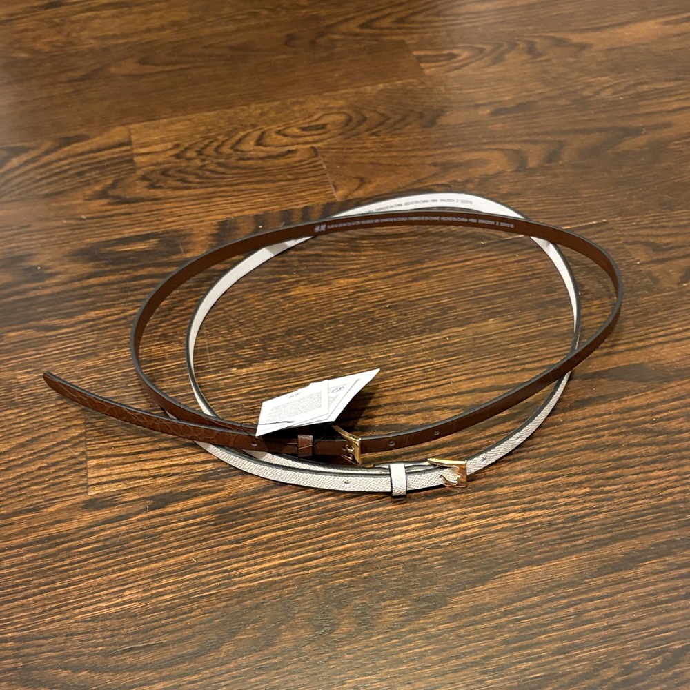 Brown and Cream Belts